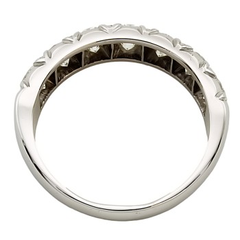 14ct White Gold Diamond 1.40cts Half Eternity Ring Size P